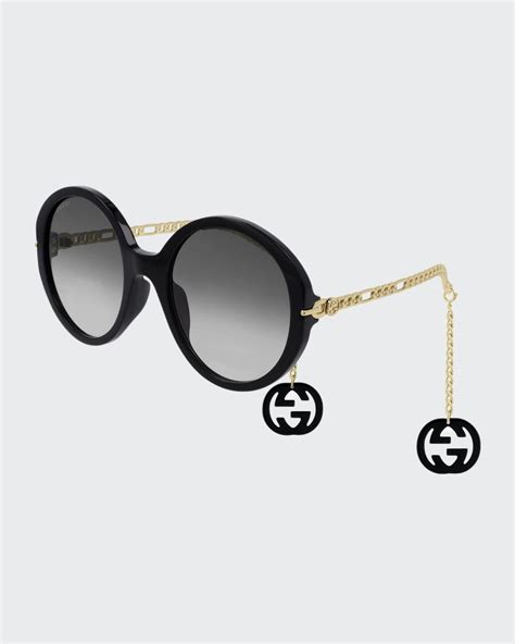 gucci round gradient acetate sunglasses|Gucci bedazzled sunglasses.